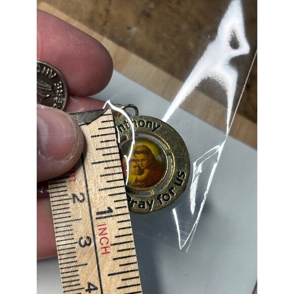 Vintage Religious St. Anthony Medal Pope John Paul II Charm & Beaded Rosary Chai - Picture 4 of 12